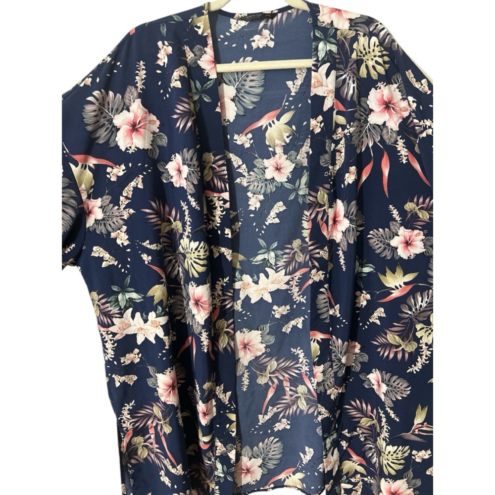 SHEIN Tropical Plant Printed Kimono - Picture 4 of 6